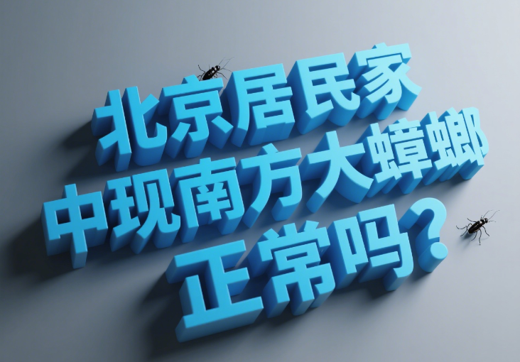 北京居民家中出现南方大蟑螂
