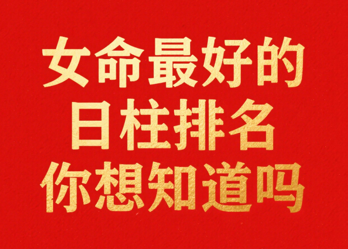女命最好的日柱排名你想知道吗
